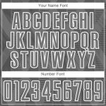 Custom Name and Number Soccer Uniform Jersey - Personalized Gray White Geometric Shapes Design Personalized Gray White Geometric