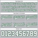 Custom Name and Number Basketball Shorts - Personalized Gray White-Green Authentic Team Apparel Personalized Gray White-Green