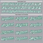 Personalized Team Baseball Jersey with Custom Name & Number - Gray White Kelly Green Arm Shapes, 3 Colors Available Personalized