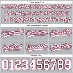 Personalized Custom Name and Number Basketball Shorts - Gray White Maroon Authentic Team Gear Personalized Gray White-Maroon