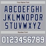 Custom Personalized Gray White-Navy Baseball Jersey with Name and Number - Authentic Team Gear Personalized Gray White-Navy