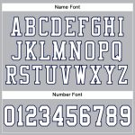 Custom Personalized Football Jersey with Name and Number - Gray White Navy Mesh Authentic Design Personalized Gray White-Navy