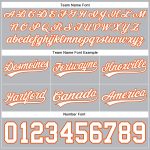 Custom Team Basketball Shorts - Personalized Gray White Orange with Name and Number Personalized Gray White-Orange Authentic