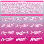 Personalized Authentic Baseball Jersey with 3D Pattern Design - Custom Name and Number, Gray White-Pink Square Style Personalized
