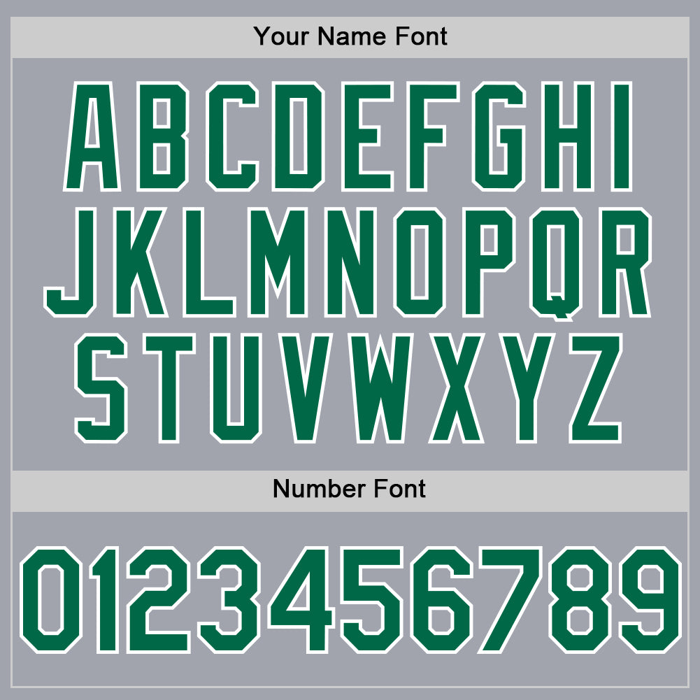 Personalized Gray White Pinstripe Kelly Green Authentic Sleeveless Baseball Jersey Team Custom Name and Number Custom Name Number Authentic Sleeveless Baseball Jersey Gray White Pinstripe Kelly Green Personalized Team Apparel Personalized - Image 4