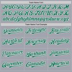 Custom Name Number Authentic Sleeveless Baseball Jersey Gray White Pinstripe Kelly Green Personalized Team Apparel Personalized