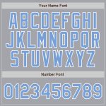 Custom Name Number Baseball Jersey - Personalized Gray White Pinstripe Light Blue-White Authentic Team Jersey Personalized