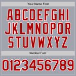 Custom Name and Number Personalized Gray White Pinstripe Red Baseball Jersey Sleeveless Authentic Team Apparel Personalized