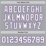 Custom Name and Number Authentic Baseball Jersey - Personalized Gray White-Purple Team Jersey Personalized Gray White-Purple