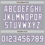 Custom Name and Number Personalized Gray Purple White Fade Baseball Jersey - Authentic Fashion Team Apparel Personalized