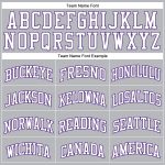 Personalized Throwback Basketball Jersey in Gray, White, and Purple - Authentic Style Personalized Gray White-Purple Authentic