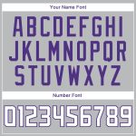 Custom Name Number Throwback Basketball Jersey Personalized Gray White Purple Personalized Gray White-Purple Authentic Throwback