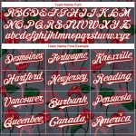 Custom Name and Number Tropical Anthurium Flower 3D Pattern Gray Red Baseball Jersey - Personalized Team Apparel Personalized