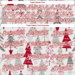Customizable 3D Christmas Baseball Jersey - Personalized Gray White-Red Team Name & Number Personalized Gray White-Red Christmas