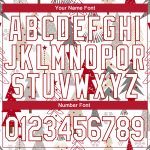 Custom Name and Number Christmas 3D Performance T-Shirt - Personalized Gray White-Red Team Apparel Personalized Gray White-Red