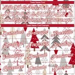 Custom Name and Number Christmas 3D Performance T-Shirt - Personalized Gray White-Red Team Apparel Personalized Gray White-Red
