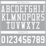 Custom Team Basketball Jersey with Personalized Name and Number - Gray White Round Neck Personalized Gray White Round Neck