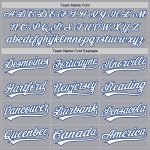 Personalized Authentic Two Tone Gray White-Royal Baseball Jersey Personalized Gray White-Royal Authentic Two Tone Baseball