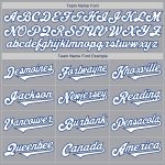 Custom Name and Number Baseball Jersey - Authentic Two Tone Gray White-Royal Team Jersey Personalized Gray White-Royal Authentic