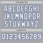 Custom Name and Number Baseball Jersey - Authentic Two Tone Gray White-Royal Team Jersey Personalized Gray White-Royal Authentic