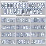 Custom Gray White-Royal Football Jersey with Personalized Name and Number - Authentic Team Gear Personalized Gray White-Royal