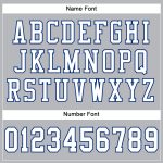 Custom Gray White-Royal Football Jersey with Personalized Name and Number - Authentic Team Gear Personalized Gray White-Royal