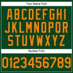 Custom Name and Number Performance T-Shirt for Green Bay Fans - Personalized Orange Tee Personalized Green Bay Orange Performance