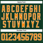 Custom Green Bay Hockey Lace Neck Jersey - Personalized Orange-White Team Name and Number Personalized Green Bay Orange-White