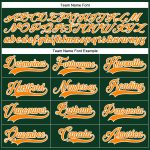 Custom Green Bay Hockey Lace Neck Jersey - Personalized Orange-White Team Name and Number Personalized Green Bay Orange-White