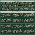 Custom Baseball Jersey with Personalized Name and Number, Green Black City Cream, 3 Colors, Arm Shapes, Authentic Design