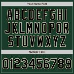 Custom Baseball Jersey with Personalized Name and Number, Green Black City Cream, 3 Colors, Arm Shapes, Authentic Design