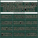 Custom Team Football Jersey with Personalized Name and Number in Green Black-Cream Mesh Personalized Green Black-Cream Mesh
