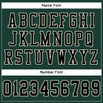 Custom Team Football Jersey with Personalized Name and Number in Green Black-Cream Mesh Personalized Green Black-Cream Mesh