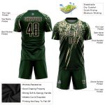 Custom Sublimation Soccer Jersey with Personalized Name and Number - Green Black-Cream Team Uniform Personalized Green Black-Cream