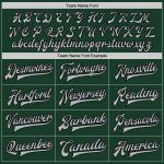 Custom Name & Number Two Tone Bomber Varsity Letterman Jacket - Green Black Gray Full-Snap Personalized Green Black-Gray