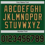 Customizable Authentic Baseball Jersey - Green Black Old Gold - Personalized Team Name & Number Personalized Green Black-Old