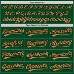 Customizable Authentic Baseball Jersey - Green Black Old Gold - Personalized Team Name & Number Personalized Green Black-Old