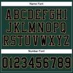 Custom Name and Number Personalized Green Black Old Gold Authentic Football Jersey, Team Apparel Personalized Green Black-Old