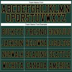 Custom Name and Number Personalized Green Black Old Gold Authentic Football Jersey, Team Apparel Personalized Green Black-Old
