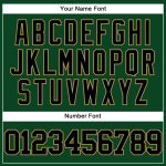 Custom Black Green Old Gold Baseball Jersey with Personalized Name and Number - Authentic Throwback Design Personalized Green