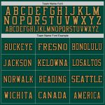 Customizable Football Jersey - Personalized Green Black Old Gold Mesh with Name & Number - Authentic Throwback Design Personalized