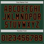 Custom Name Number Two Tone Green Black Orange Varsity Letterman Bomber Full-Snap Jacket - Personalized Team Jacket Personalized