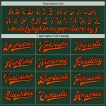 Custom Name Number Two Tone Green Black Orange Varsity Letterman Bomber Full-Snap Jacket - Personalized Team Jacket Personalized