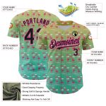 Custom Name and Number Baseball Jersey Tropical Hawaii Palm Trees Flamingo 3D Green Black-Pink Design Personalized Green