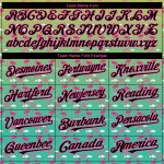 Custom Name and Number Baseball Jersey Tropical Hawaii Palm Trees Flamingo 3D Green Black-Pink Design Personalized Green