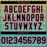 Custom Name and Number Baseball Jersey Tropical Hawaii Palm Trees Flamingo 3D Green Black-Pink Design Personalized Green