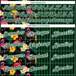 Custom Name Number Tropical Flamingo 3D Performance T-Shirt - Green Black White Hawaiian Plant Animal Design Personalized