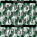 Custom Volleyball Jersey with Personalized Name and Number - Green Black-White Geometric Design Personalized Green Black-White