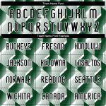 Custom Volleyball Jersey with Personalized Name and Number - Green Black-White Geometric Design Personalized Green Black-White