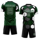 Custom Name and Number Soccer Jersey for Team - Personalized Green and Black-White Sublimation Uniform Personalized Green